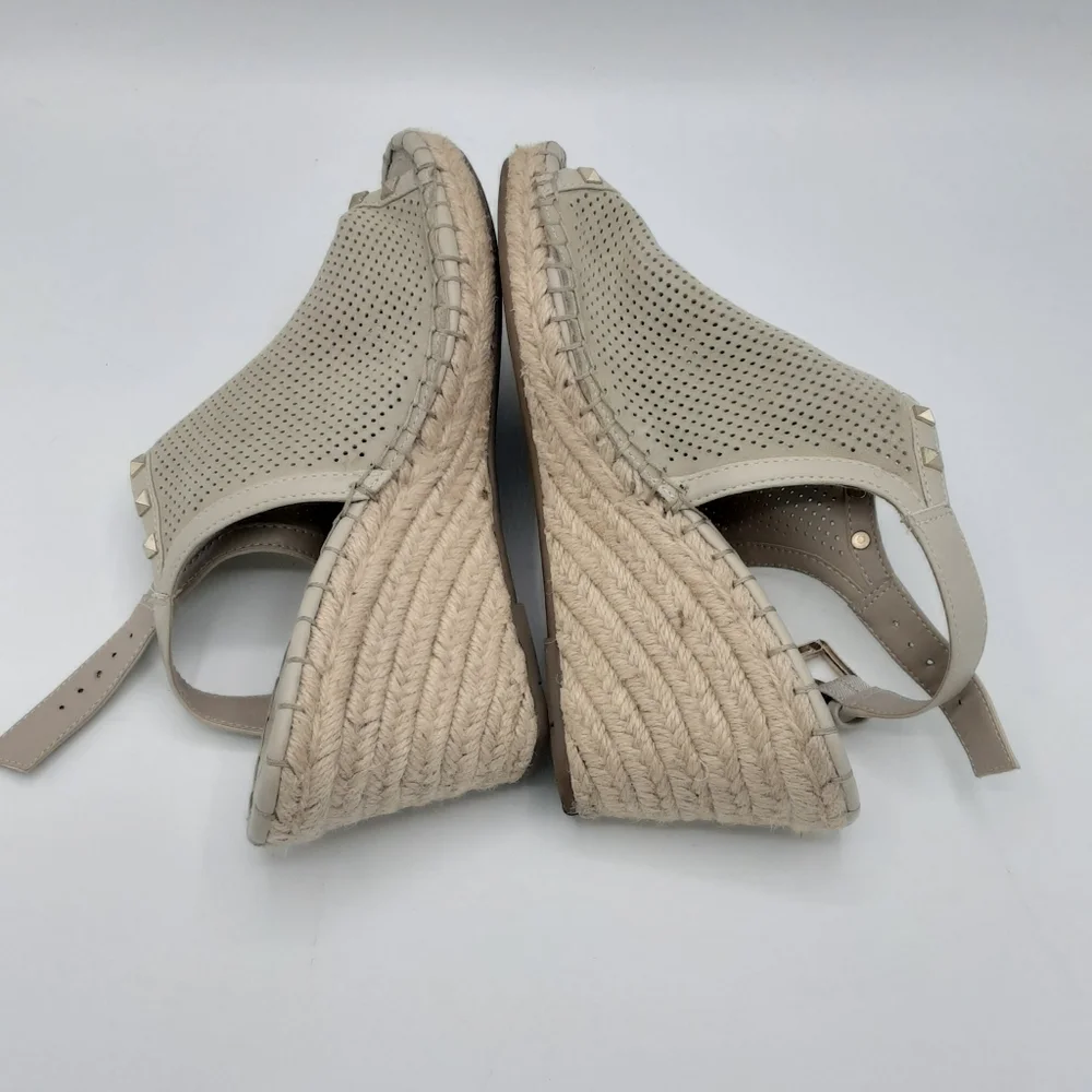 Marc Fisher Senton Leather Espadrille Wedge Sandal.